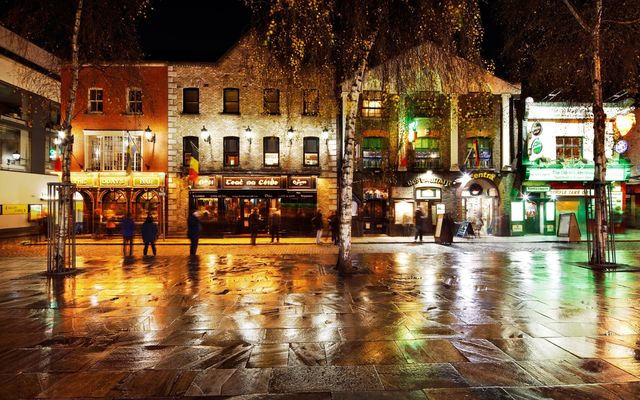 Temple Bar area in Dublin, Ireland.