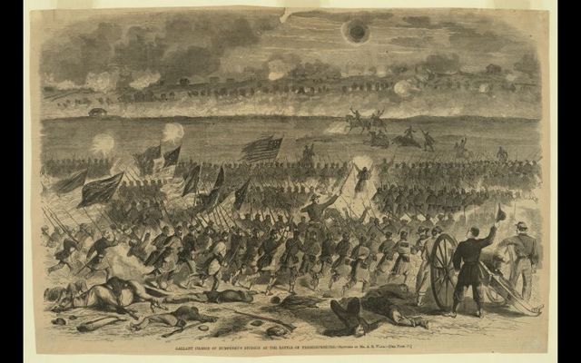 Gallant Charge of Humphrey\'s Division at the Battle of Fredericksburg. Patrick O\'Hanlon served in the Union Army during the Battle of Fredericksburg.
