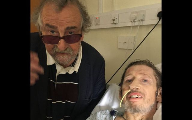 Shane MacGowan with his friend Tom Creagh. 