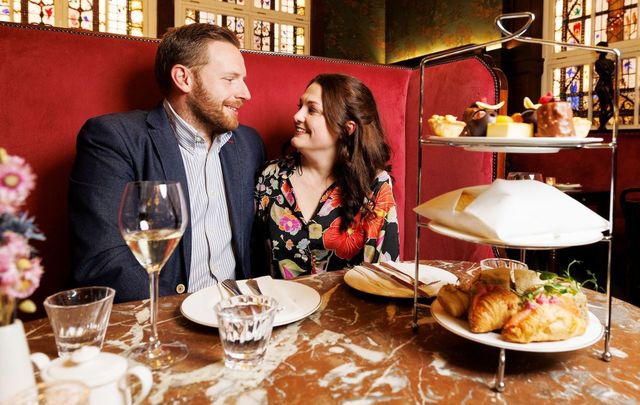 Luke Carton and Sarah Brittain have become the first couple to be married in Bewley\'s Cafe on Dublin\'s Grafton Street.