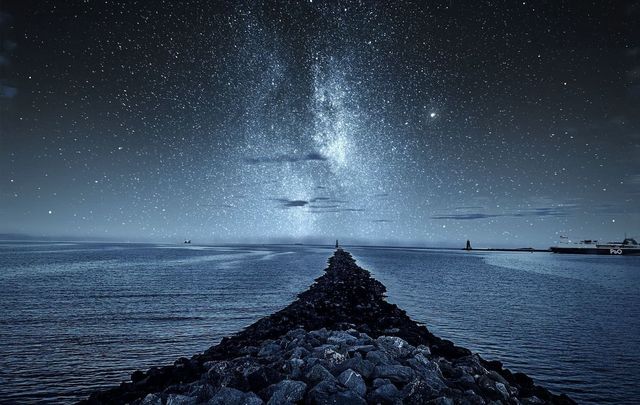 Stars above the Bull Wall, in Clontarf, Dublin.