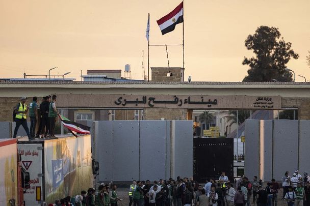 The Rafah crossing into Egypt from Gaza.