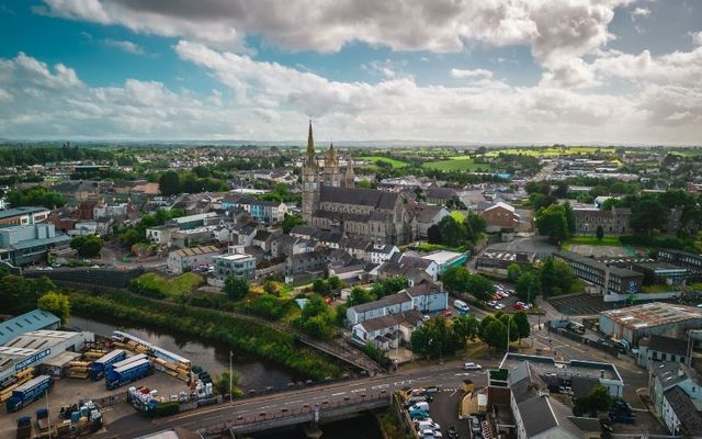 An aerial view of Omagh, Co Tyrone.