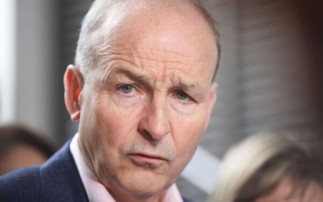 November 4, 2023: Tánaiste and leader of Fianna Fáil Micheál Martin at a media doorstep during the Fianna Fáil Ard Fheis in Dublin.