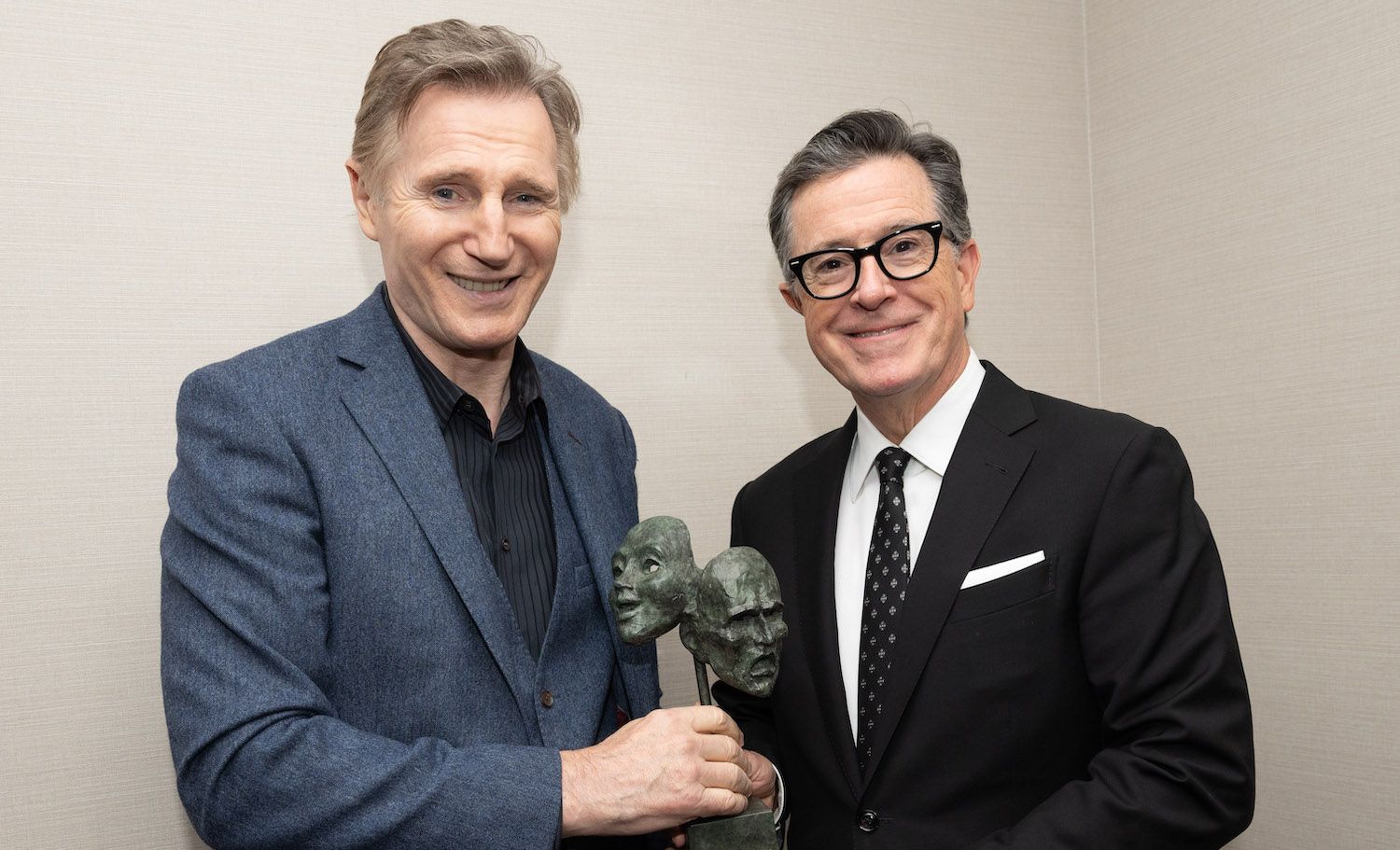 Stephen Colbert and Liam Neeson party at wildly successful Irish Arts Center 2023 Gala