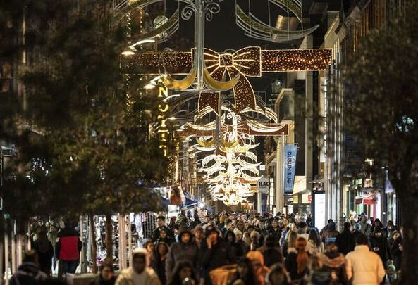 Henry Street, in Dublin city center, at Christmas.