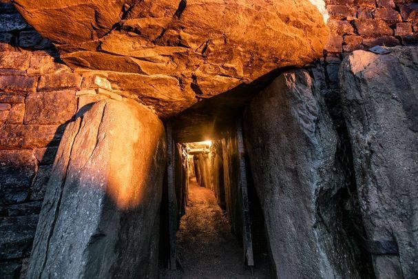 The winter solstice inside the passage tomb of Newgrange, in County Meath.