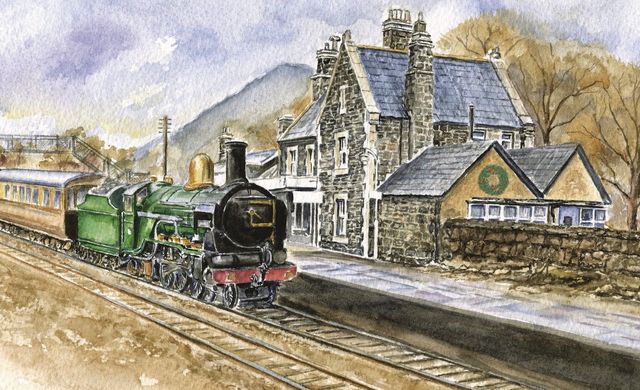 The Irish Mail at Llanfairfechan Station, North Wales.