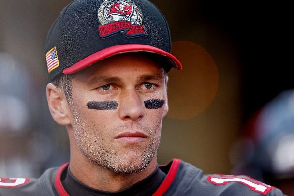 December 18, 2022: Tom Brady #12 of the Tampa Bay Buccaneers looks on prior to the game against the Cincinnati Bengals at Raymond James Stadium in Tampa, Florida.