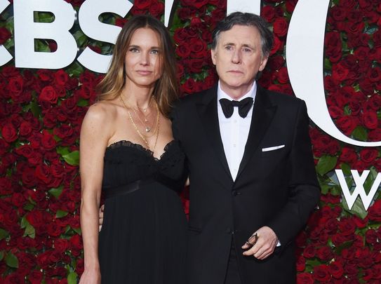Producer Hannah Beth King actor Gabriel Byrne attend the 70th Annual Tony Awards at The Beacon Theatre on June 12, 2016 in New York City.
