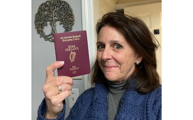 Kathy Ryan Aquino and her brand new Irish passport.