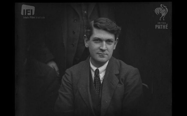Michael Collins pictured in a 1921 newsreel.