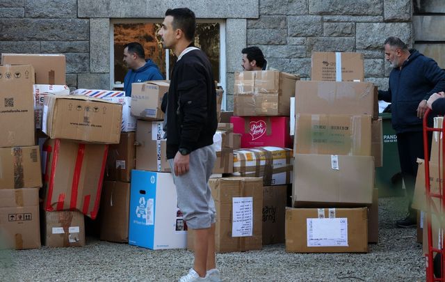 Donations being collected at the Turkish Embassy in Dublin for the victims of the February 6 earthquake in Turkey and Syria.