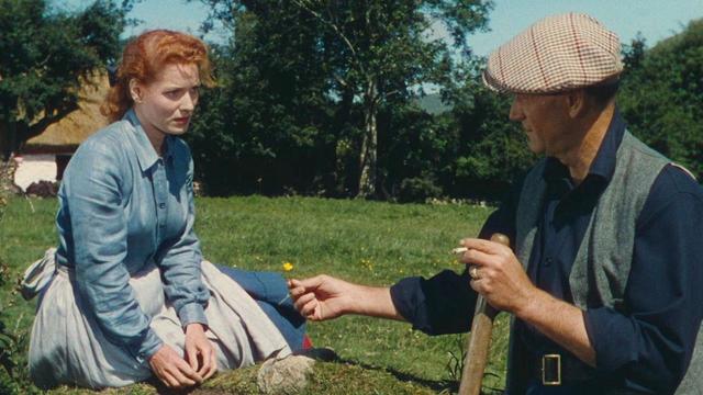 Maureen O\'Hara and John Wayne in \"The Quiet Man.\"