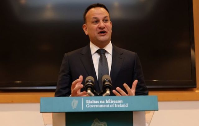 Taoiseach Leo Varadkar addresses the media in December 2022. 