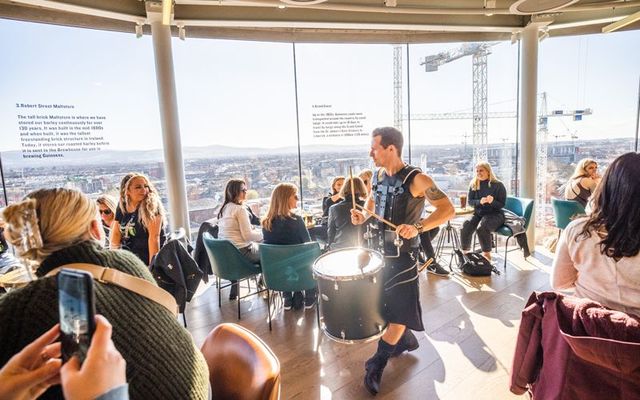 Entertainment at Guinness Storehouse in Dublin.