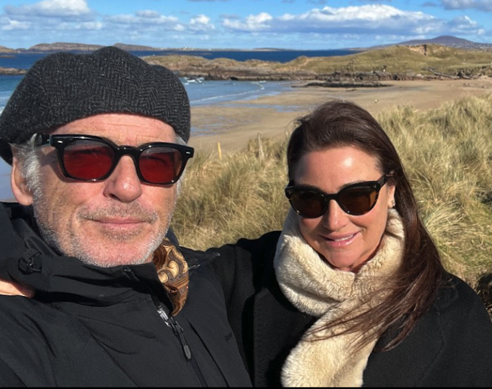 Pierce Brosnan is loving filming “Four Letters of Love” in Donegal