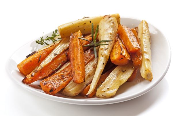 Roast carrot and parsnip.