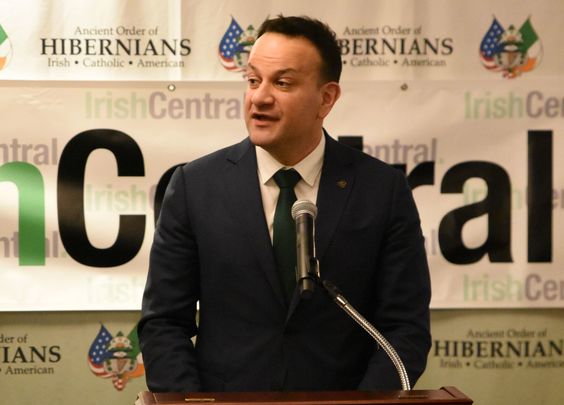 Leo Varadkar speaks at an event hosted by IrishCentral and the Ancient Order of Hibernians in Washington DC on Thursday evening. 