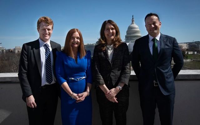 [L-R] Special Envoy to NI for Economic Affairs, Joe Kennedy III, , Head of NI Civil Service, Jayne Brady, Executive Director of the Washington Ireland Program, Nicola Skelly, An Taoiseach Leo Varadkar.