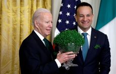 Biden jokes that he is "not really Irish" because he's never had a drink