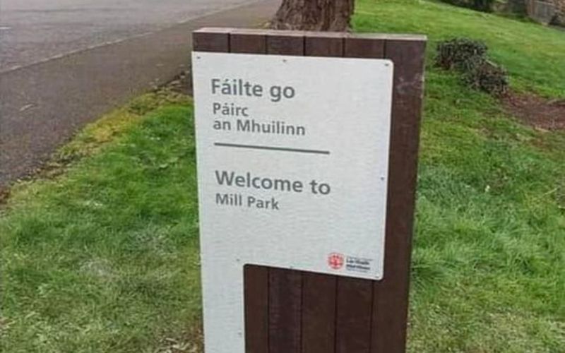 Removal of Irish-language signage in Derry town described as "hate crime"
