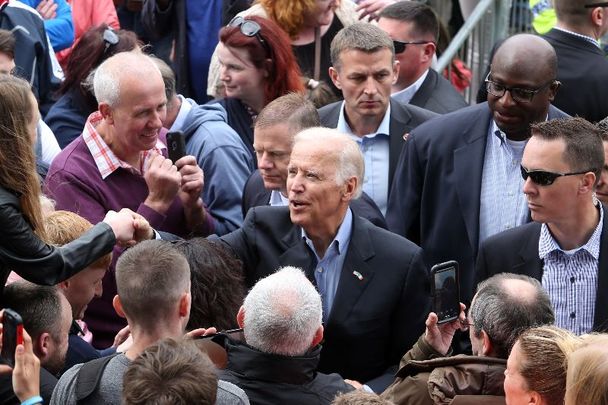 June 25, 2016: Then-Vice President Joe Biden in Carlingford, Co Louth. Biden is set to make his first visit to Ireland as President in April 2023.