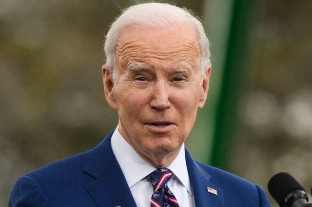 March 28, 2023: US President Joe Biden speaks during a visit to Wolfspeed, a semiconductor manufacturer, as he kicks off his Investing in America Tour in Durham, North Carolina.