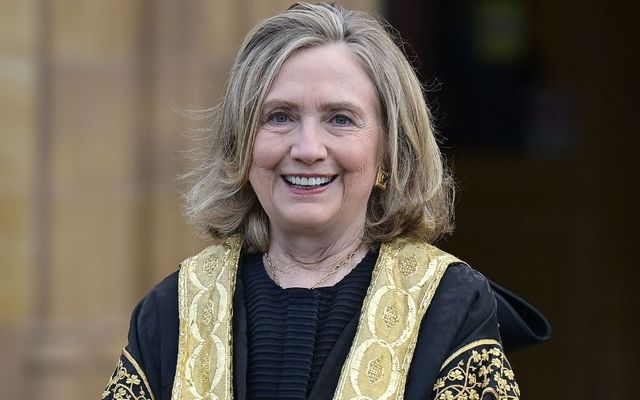 September 24, 2021: Former US First Lady and Presidential candidate Hillary Clinton at Queens University in Belfast, Northern Ireland where she was inaugurated as the 11th Chancellor of Queens University Belfast.