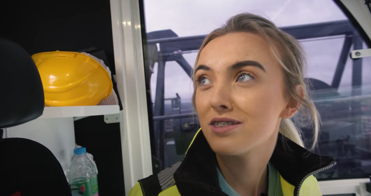 Ireland's first female crane operator, 19, hopes to inspire other women