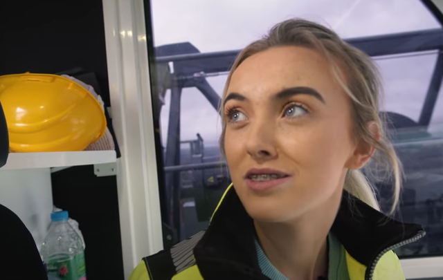 Kate Fahey, crane driver in Dublin.