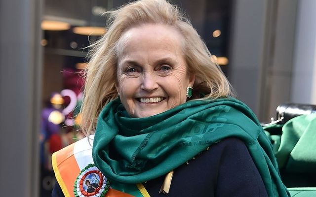 March 17, 2018: Grand Marshal Loretta Brennan Glucksman in the 2018 New York City St. Patrick\'s Day Parade in New York City. 