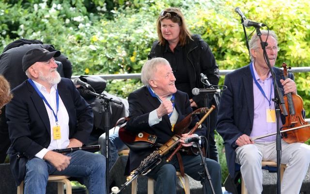 June 24, 2016: The Chieftains playing at Dublin Castle before US Vice President Joe Biden\'s address.