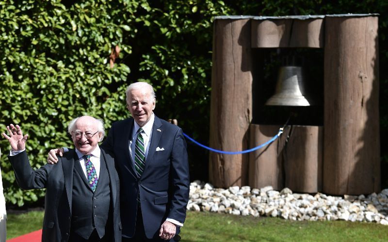 Biden becomes first US President to ring Ireland's Peace Bell