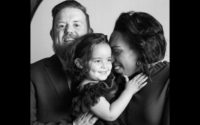 Maurice Barron, his wife Kandice, and their daughter Ava. 