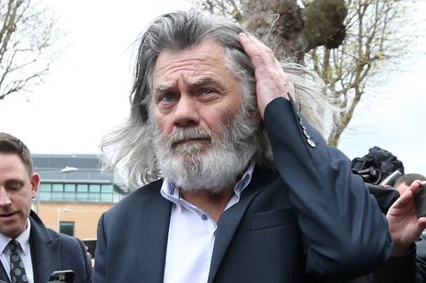 April 17, 2023: Gerry The Monk Hutch walks free after his court case concluded at Dublin\'s Criminal Courts.
