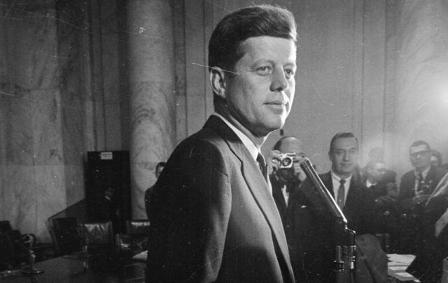 The 35th president of the United States, John F. Kennedy.