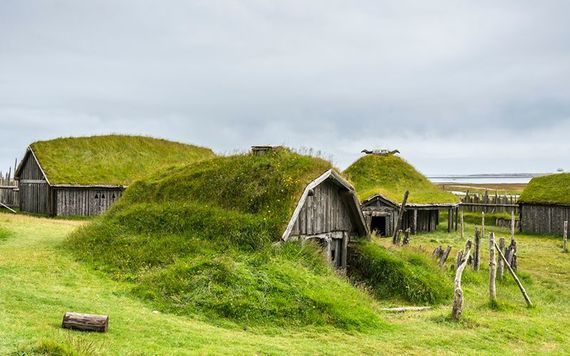 Recreation of a Viking town. 