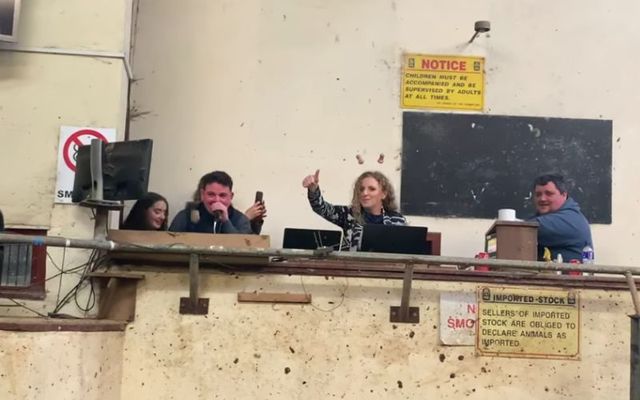 Surprise! Hen party descends on the Carrigallen Mart in Co Leitrim.