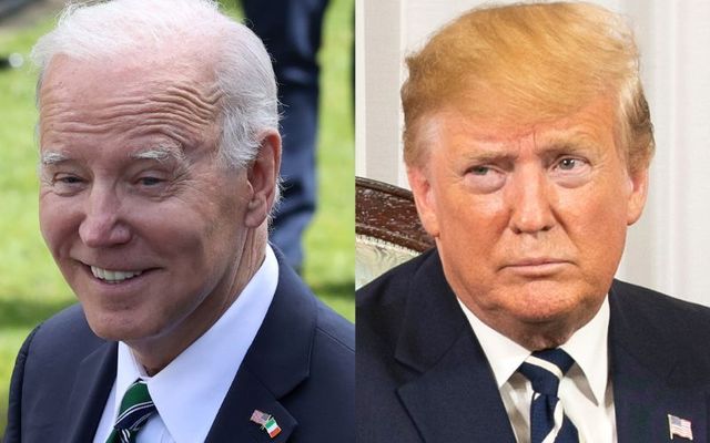 US President Joe Biden in Ireland in April 2023 and former US President Donald Trump in Ireland in June 2019.