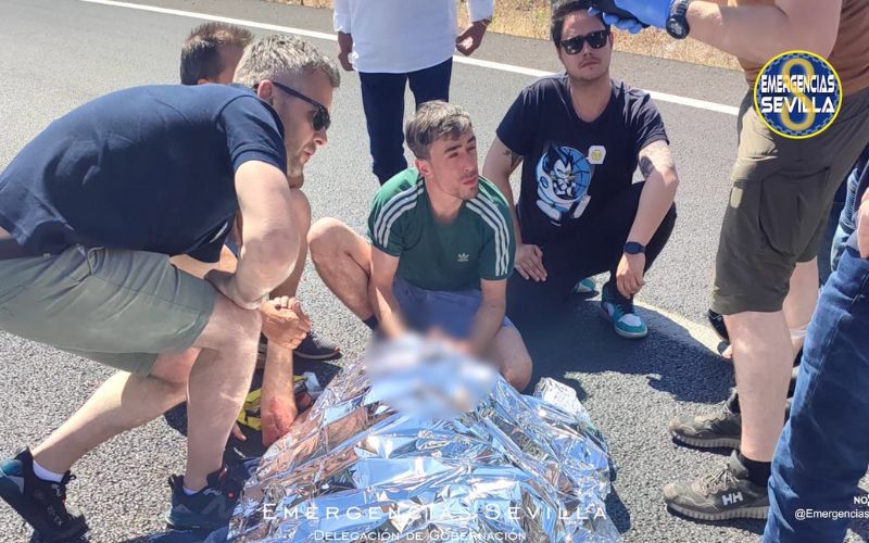 Dublin Fire Brigade members help save seriously injured motorcyclist's life in Spain