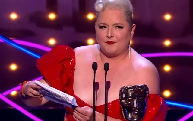 Siobhán McSweeney during her acceptance speech at the BAFTA TV Awards 2023.
