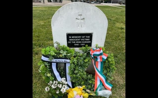 Famine Marker on Staten Island marks the site where thousands of Irish Famine emigrants are buried