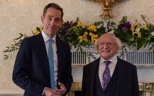 Ryan Tubridy and President of Ireland Michael D. Higgins.