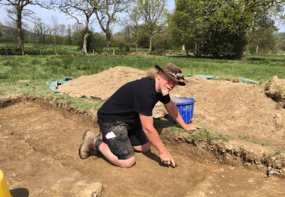 One of the volunteers working on the Portalis archaeological project.