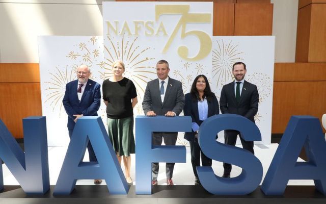 Brian Cahalane, Department of Foreign Affairs; Sara Dart, Education in Ireland; Nial Collins TD, Department of Further and Higher Education, Research, Innovation, and Science; Guneet Kaur, Education in Ireland; David Corcoran; Enterprise Ireland