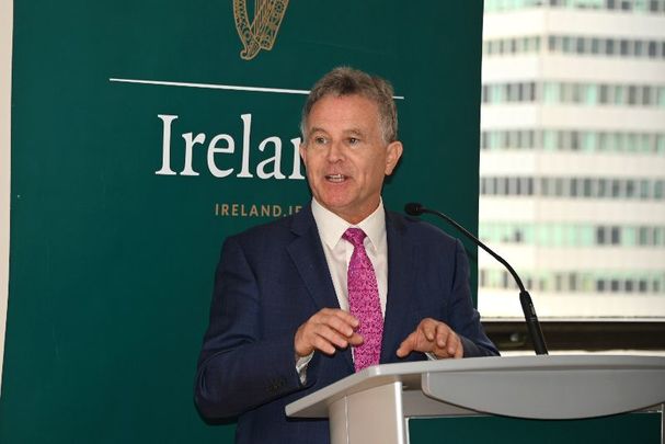 June 8, 2023: Minister of State Seán Fleming at the Emigrant Support Programme partners lunch at the Irish Consulate in New York City.