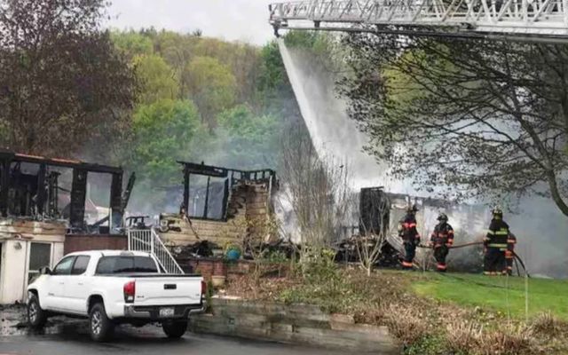 A fire devastated Thomas and Margaret Corrigan\'s home in New York on April 28.
