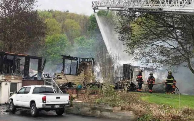 A fire devastated Thomas and Margaret Corrigan\'s home in New York on April 28.