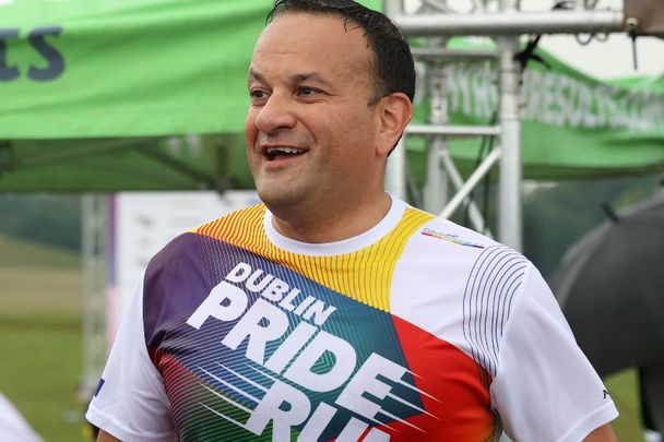 June 16, 2023: Taoiseach Leo Varadkar taking part in the Dublin Pride Run in Phoenix Park, Dublin.